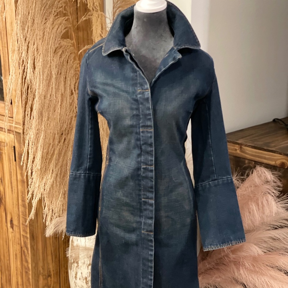 GAP Denim Front Button Mini Dress